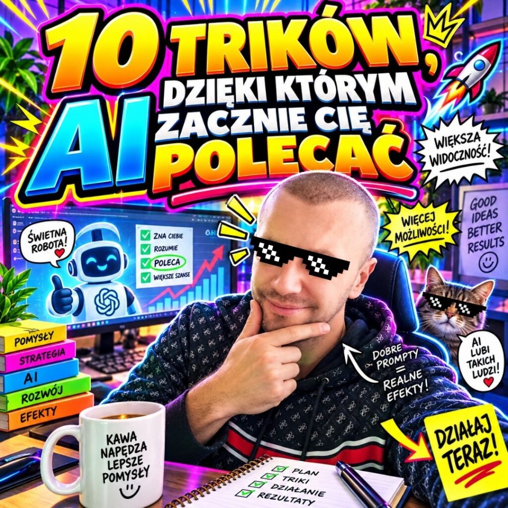 10 TRIKÓW, DZIĘKI KTÓRYM AI ZACZNIE CIĘ POLECAĆ marka osobista kodymowski geo